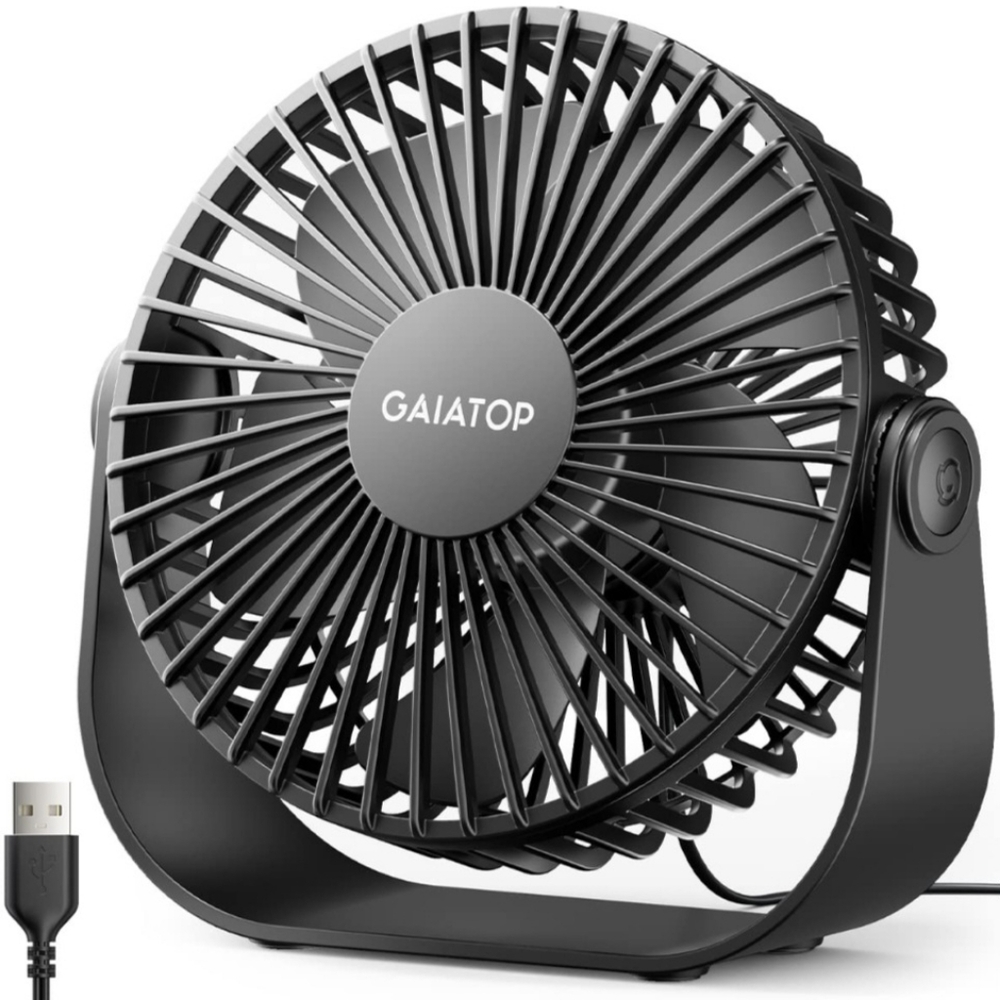 Black USB Desk Fan
